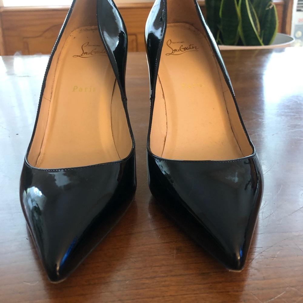 Christian Louboutin Black Patent Leather Pumps